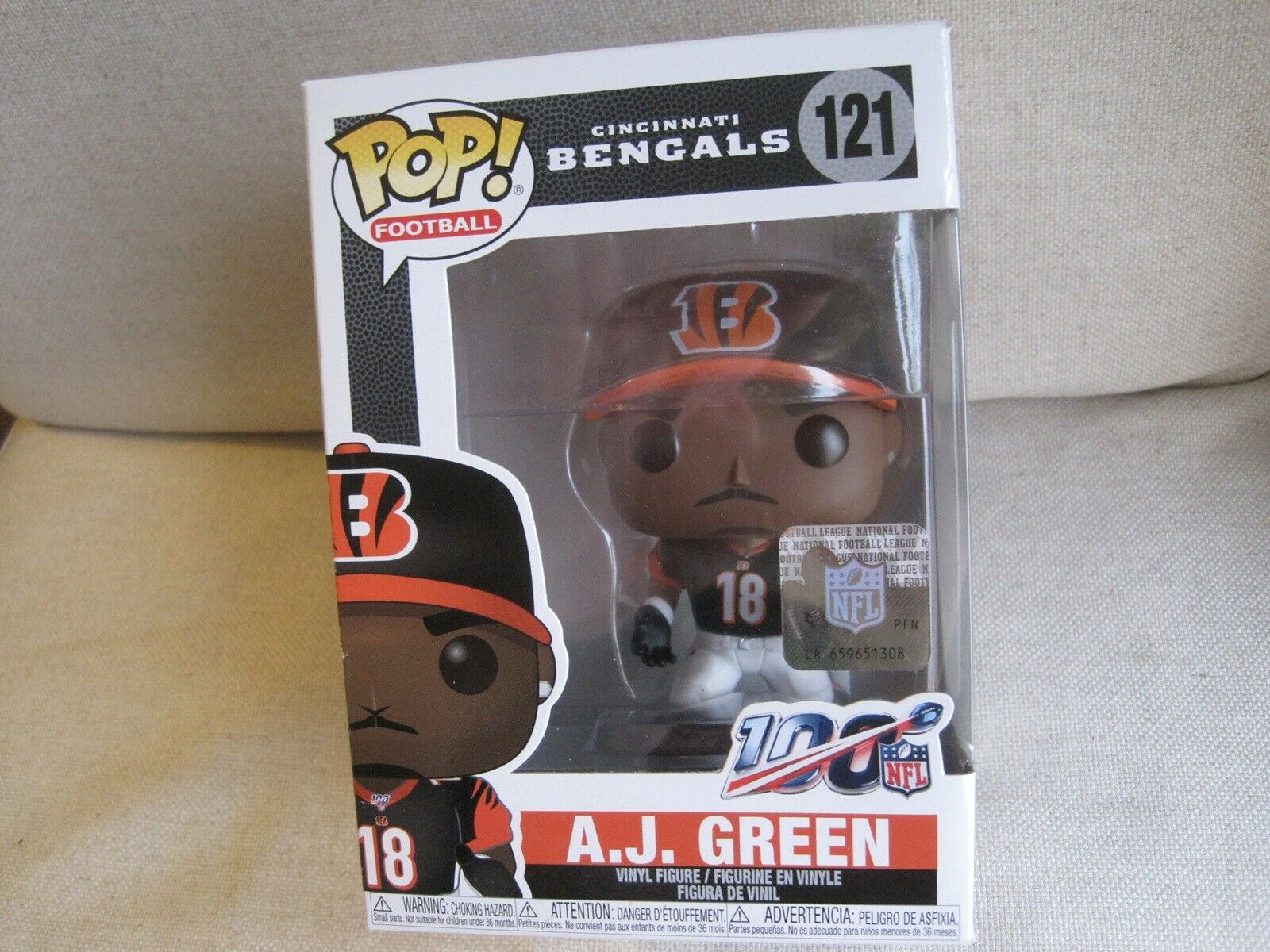 AJ Green Signed Cincinnati Bengals Funko Pop Figurine #121