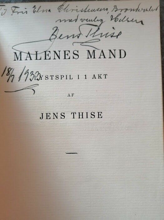 Malenes mand, skuespil i 1 akt, Jens Thise