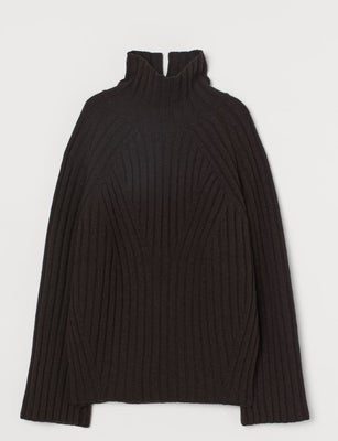 Sweater, H&M, str. 44, Brun, 100% uld, Ubrugt, Rullekrave
Str. L
Ny og ubrugt.

Ribstrikket trøje i 