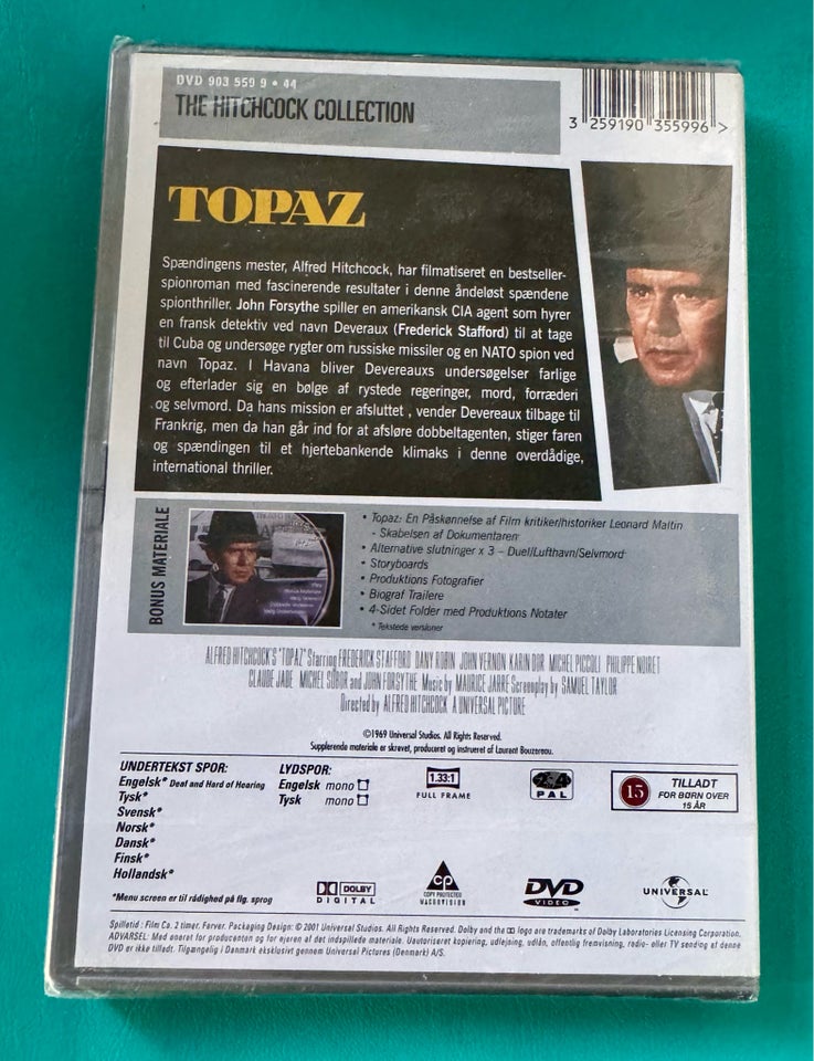 [NY] Hitchcock: Topaz, DVD, thriller