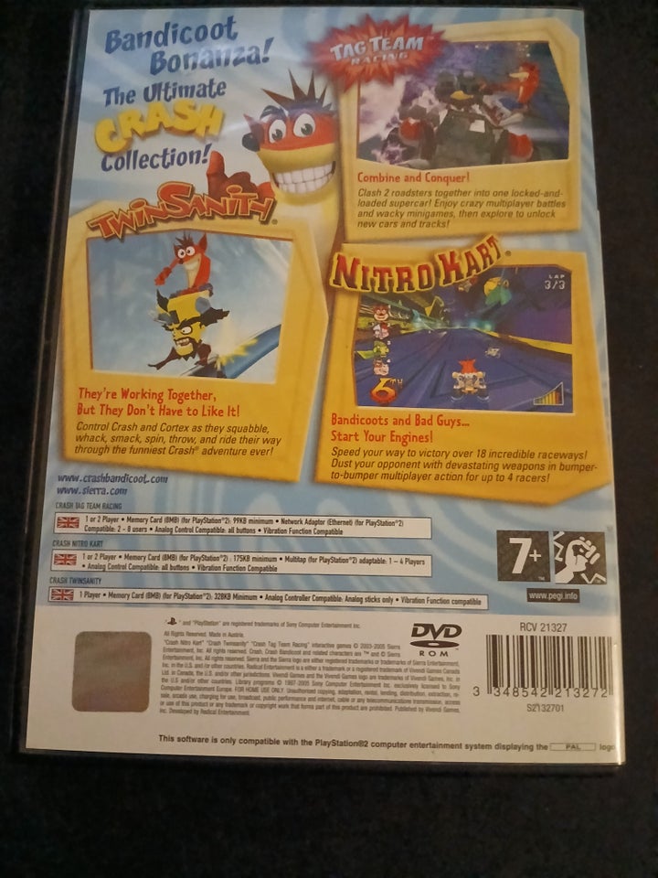 Crash bandicoot action pack til PS2, PS2