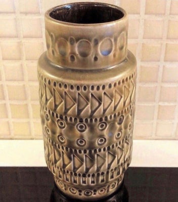 Keramik, Vase, West Germany, Smuk brun West Germany vase 17,5cm nr 604-17 fast pris 300kr