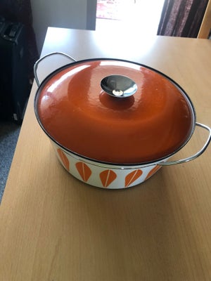 Emalje, Gryde med låg., Lotus, Pæn, retro Lotus gryde i god stand sælges.