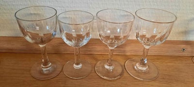 Glas, portvin, likør, Holmegaard Murat glas, Sælger disse fire portvin / likør glas fremstillet af H