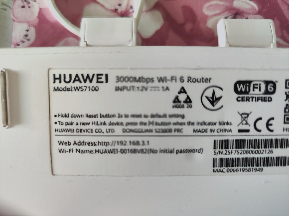 Router, wireless, HUAWEI WS7100-25 AX3 Dual core Wi-Fi