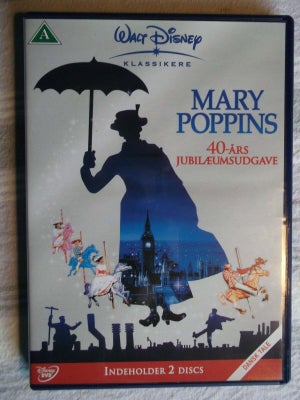 Mary Poppins - Dobbelt DVD Udgave, instruktør Robert Stevensen, DVD, familiefilm, Amerikansk Film fr