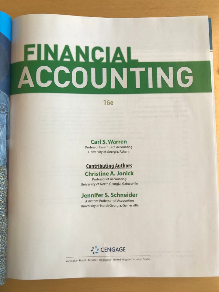 Financial Accounting (Brand new), Carl S. Warren, år 2020