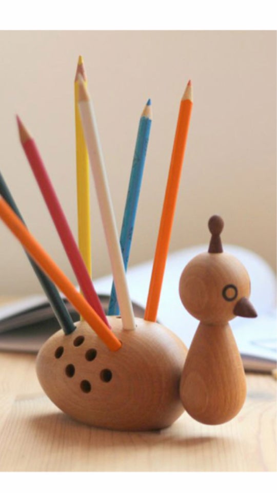 Andet legetøj, Peacock Pencil Holder inkl. farvwblyanter,