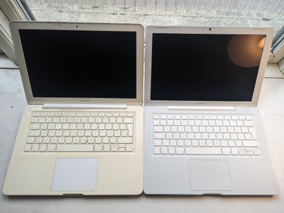 MacBook, A1181 og A1342, Defekt, Samlet pris. To hvide MacBooks. En er A1181 med trademark 2007. Den