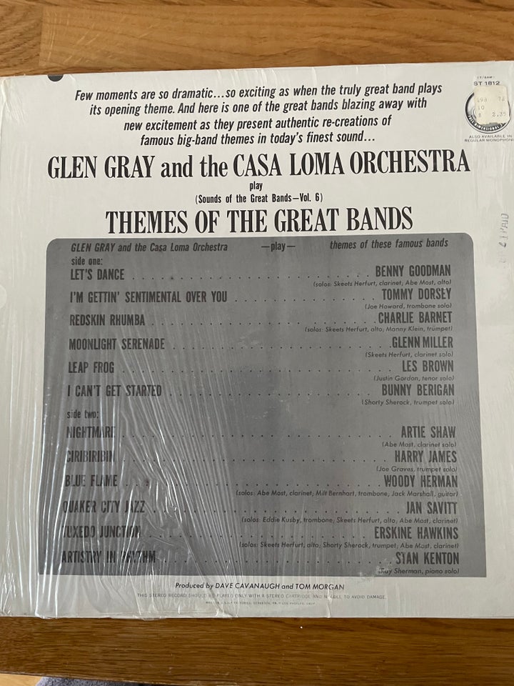 LP, Glen Gray ( 1. Press), Themes of the Great Bands Vol. 8