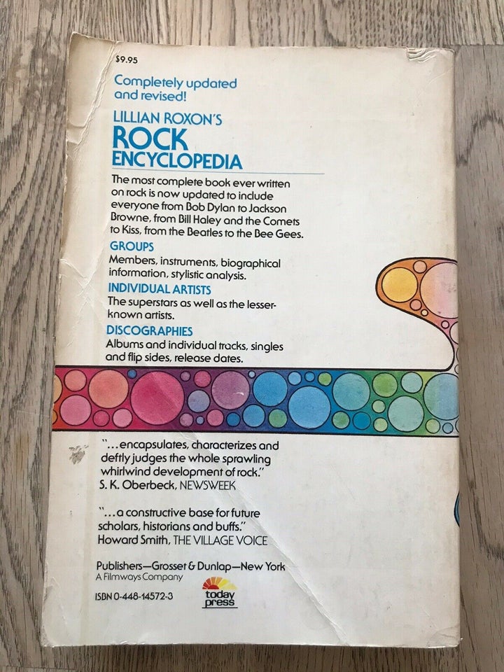 Rock encyclopedia, Lillian Roxon, emne: musik
