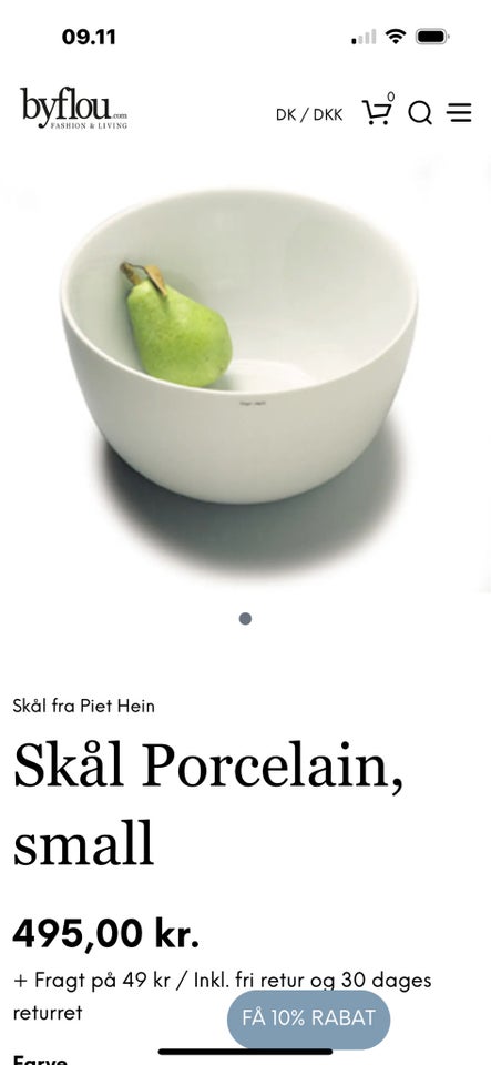 Porcelæn, KÆMPE NY SKÅL, PIET HEIN