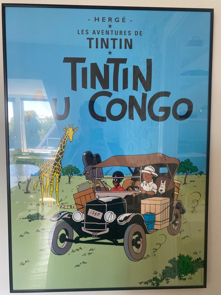 Bevis Arbejdskraft sej Tintin plakat, motiv: Tintin au Congo , b: 50 h: 70 – dba.dk – Køb og Salg  af Nyt og Brugt