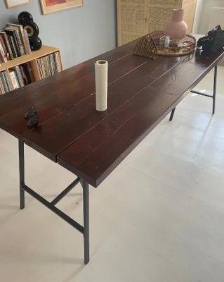 Spisebord, Fyrretræ, b: 80 l: 190, Fyr med olie og lak
Bordplade (Bukke kan medfølge hvis ønsket)

H