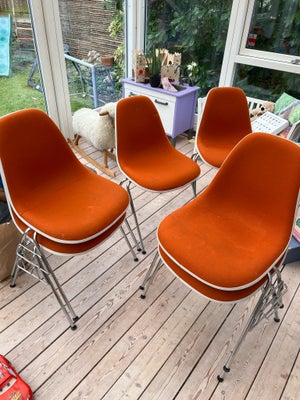 Spisebordsstol, Glasfiber , Eames side chair. Original glasfiber med stålben, Original Eames. Glasfi