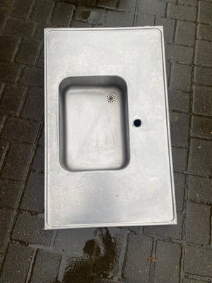 Bordplade, Rustfri stål håndvask / bordplade måler 62 x 100 cm.  