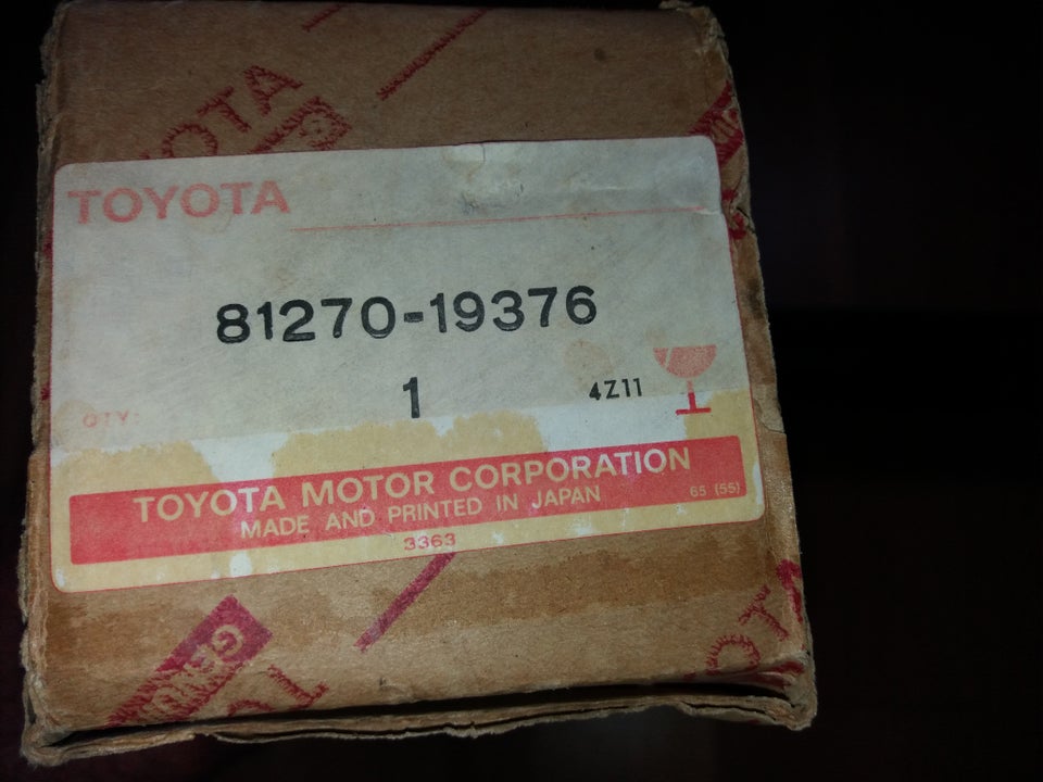 Nummerpladelygte, Toyota Celica