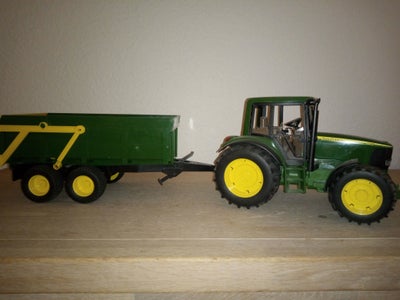 Bruder tractor med vogn, Bruder, Fin Bruder John Deere traktor med tipvogn.
