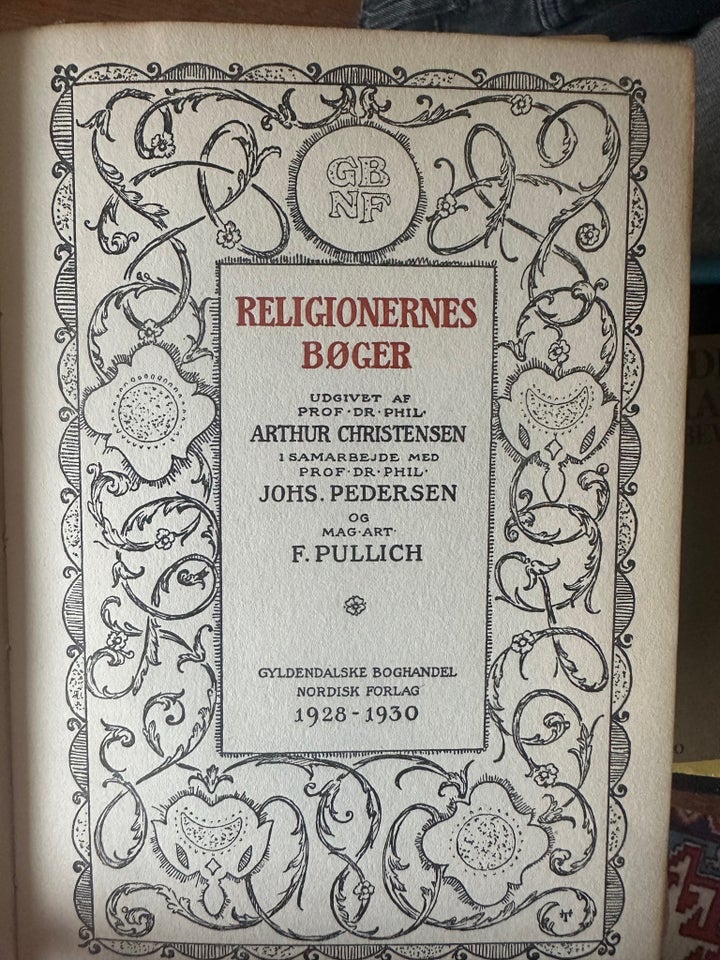 Religionernes bøger, Arthur Christensen, emne: religion