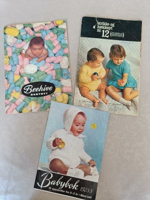 Retro strikke og hækle bøger, emne: håndarbejde, Tre hæfter af ældre dato, 1960'erne?

Sælges samlet