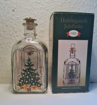 Holmegaard juleflaske 1985, Med original æske
Design Jette Frølich og Michael Bang