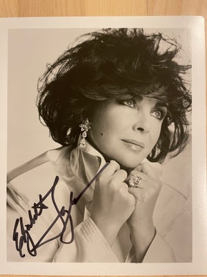 Autografer, Elisabeth Taylor med personlig autograf samt navn på fotograf bagpå Bruce Weber 1991
