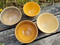 Gamle budding/gele forme skåle, Ler, keramik