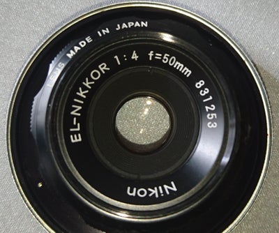 EL-NIKKOR, 50mm 1:4 forstørrelsesobjektiv fra 1973, Perfekt, Standard 39 mm gevind (Leica L39, LSM, 