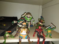Ninja turtles, Spiderman og Buzz Lightyear.