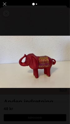 Elefant figur Buddha, Rød elefant med guld cirka 10 × 8 cm

Fin stand, smuk sammen med Buddha figur
