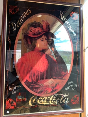 Vægspejl, Flot Coca Cola spejl-billede i 60x70 cm