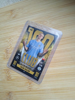 Samlekort, Fodboldkort, Erling Haaland, Manchester City.
Topps Match Attax 100 Club Unbeatable.

Pri
