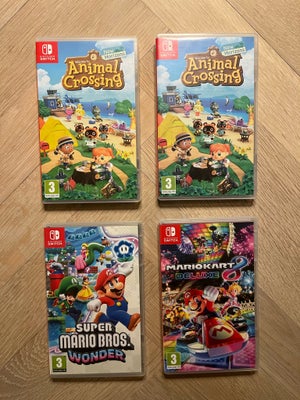 Nintendo Switch spil, Nintendo Switch, Nintendo Switch spil - virker som de skal. 

Animal Crossing 