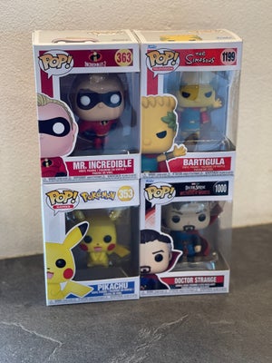 Samlefigurer, Funko POP, 4 stk sælges delt eller samlet. 

Kr. 90,- pr. stk eller alle 4 for 300,-

