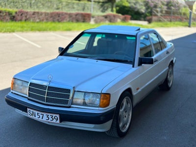 Mercedes 190 E, 1,8 Sportline aut., Benzin, aut. 1990, km 380000, hvidmetal, træk, ABS, airbag, 4-dø