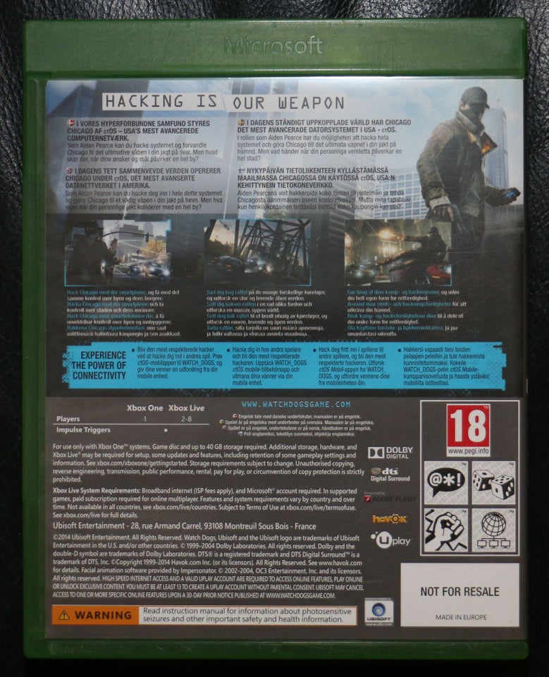 Watchdogs v1, Xbox One, action