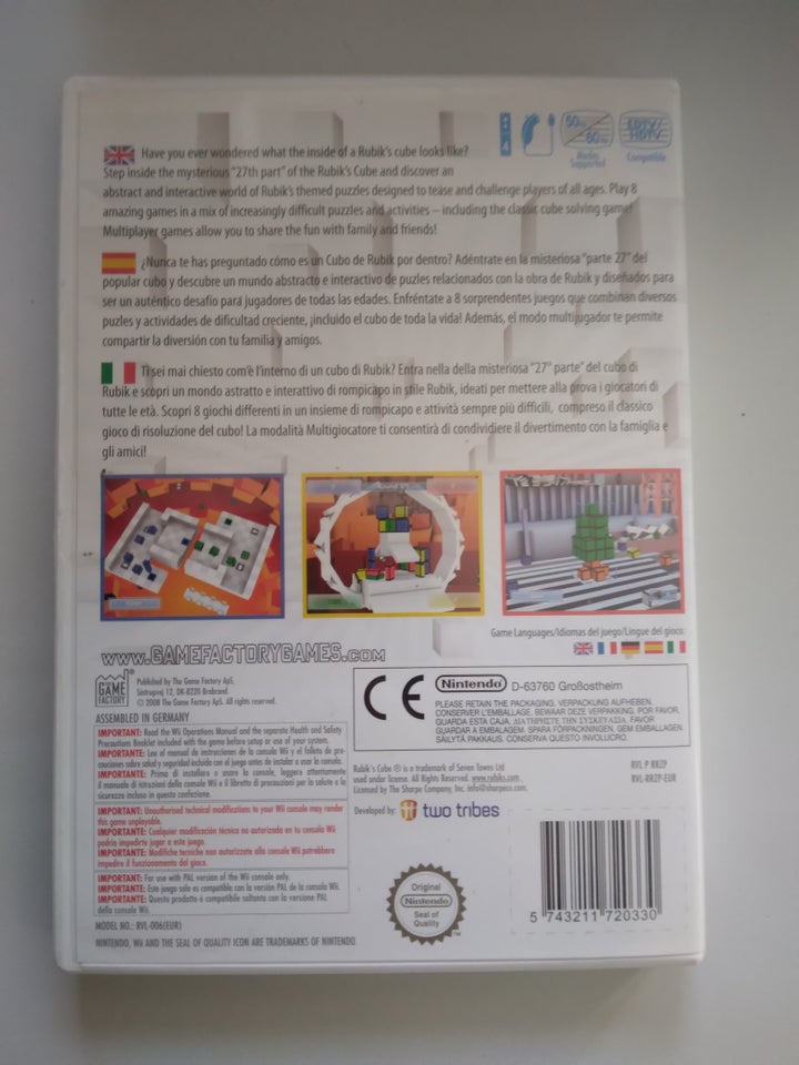 Rubik's puzzle world, Nintendo Wii