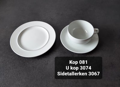 Fajance, Tekop, underkop, sidetallerken, Blåkant Royal Copenhagen, Produceret i 1965 til 2010. Desig