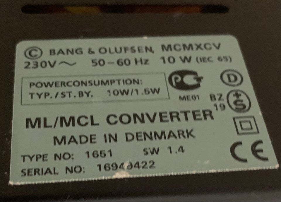 Andet , Bang & Olufsen, Beolink ML/MCL
