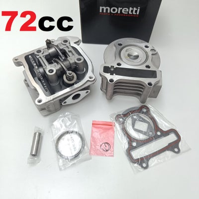NY! Komplet Cylinderkit 72cc + Topstykke TUNING, Ny, komplet cylinderkit og topstykke til GY6 139QMB