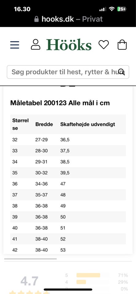 Ridestøvler, Vinterridestøvler, str. 34