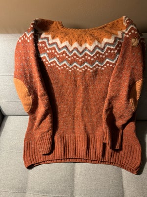 Sweater, Fjällräven sweater, str. 42, Rust orange, Uld, God men brugt, Så fin övik sweater fra fjäll