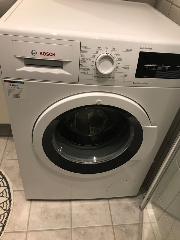 Bosch vaskemaskine, WAT283L8SN, frontbetjent