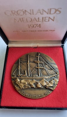 Danmark, mønter, Anders Nyborg medalje fra serien Nordiske Kunstmedaljer "Grønland 1974"