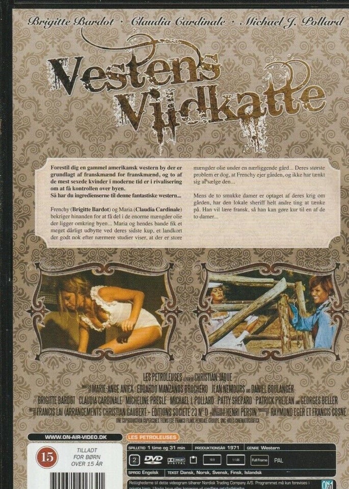 Vestens Vildkatte, DVD, western