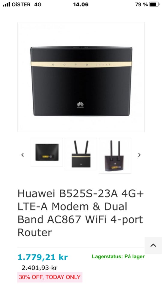 Router, wireless, HUAWEI 4G ROUTER B525