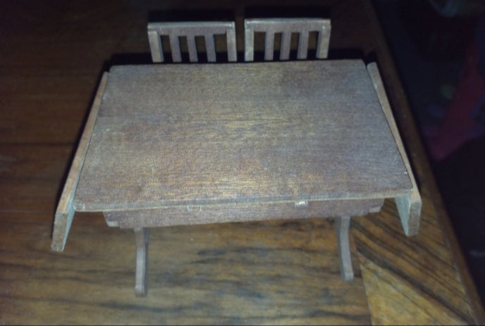 Dukkehus-møbler, Miniature 1:12 spisestue møbler