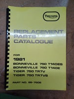 Triumph 750cc Unit årg. 1981: Triumph reservedels katalog