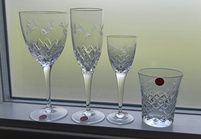 Glas, Krystalglas, Firkløveren Christine Holm, Aldrig brugt krystalglas købt hos Firkløveren. Design