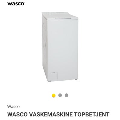 Wasco vaskemaskine, topbetjent, Næsten ikke brugt,som ny
Jeg kan leverer og monterer efter aftale 
K
